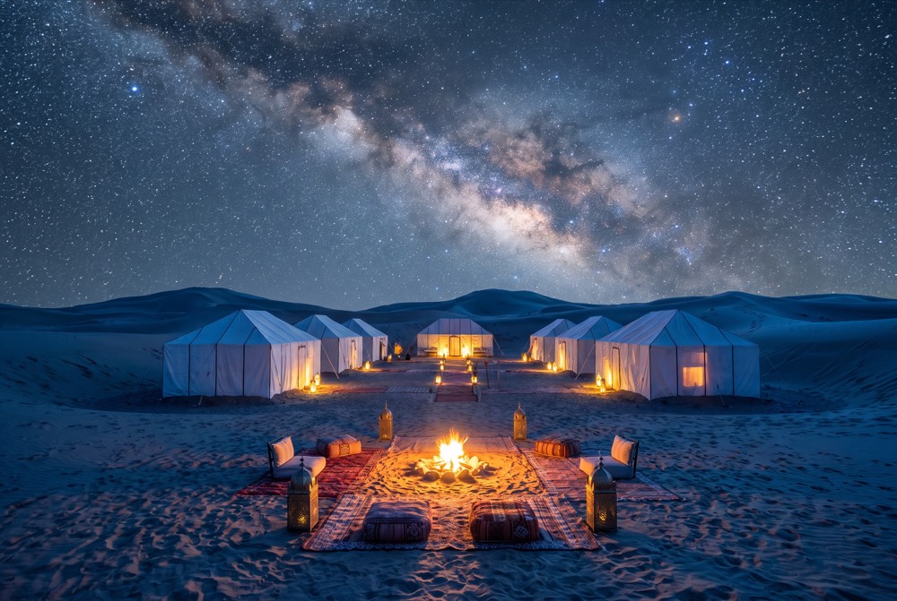 A night in a desert camp